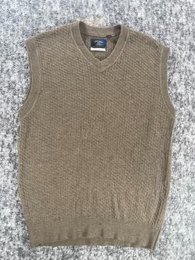Callaway Golf Apparel Men's XL Sweater Vest Sleeveless Brown Merino Wool